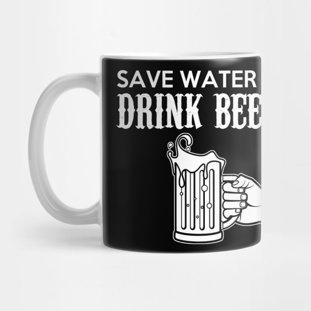 save water drink beer funny beer lover gift by BadDesignCo